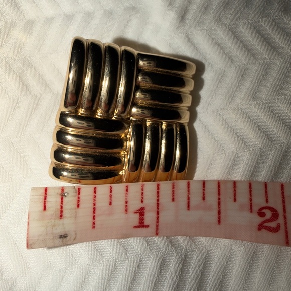 8 OTHER REASONS Gold Pleated Waterproof Woven Earrings - Picture 10 of 10